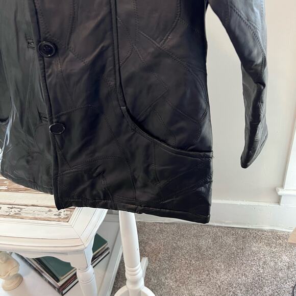 Tudor Court Vintage Patchwork Leather Jacket Sz. Sm. Petite SI-776 - Picture 4 of 11